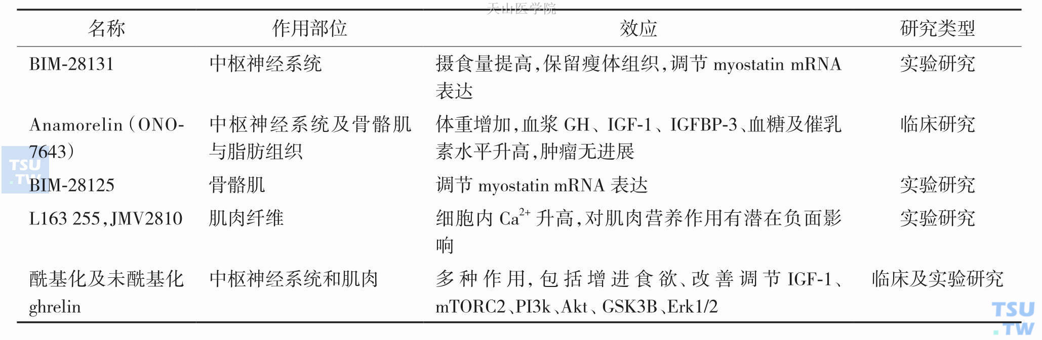 肿瘤恶液质的四个调控机制