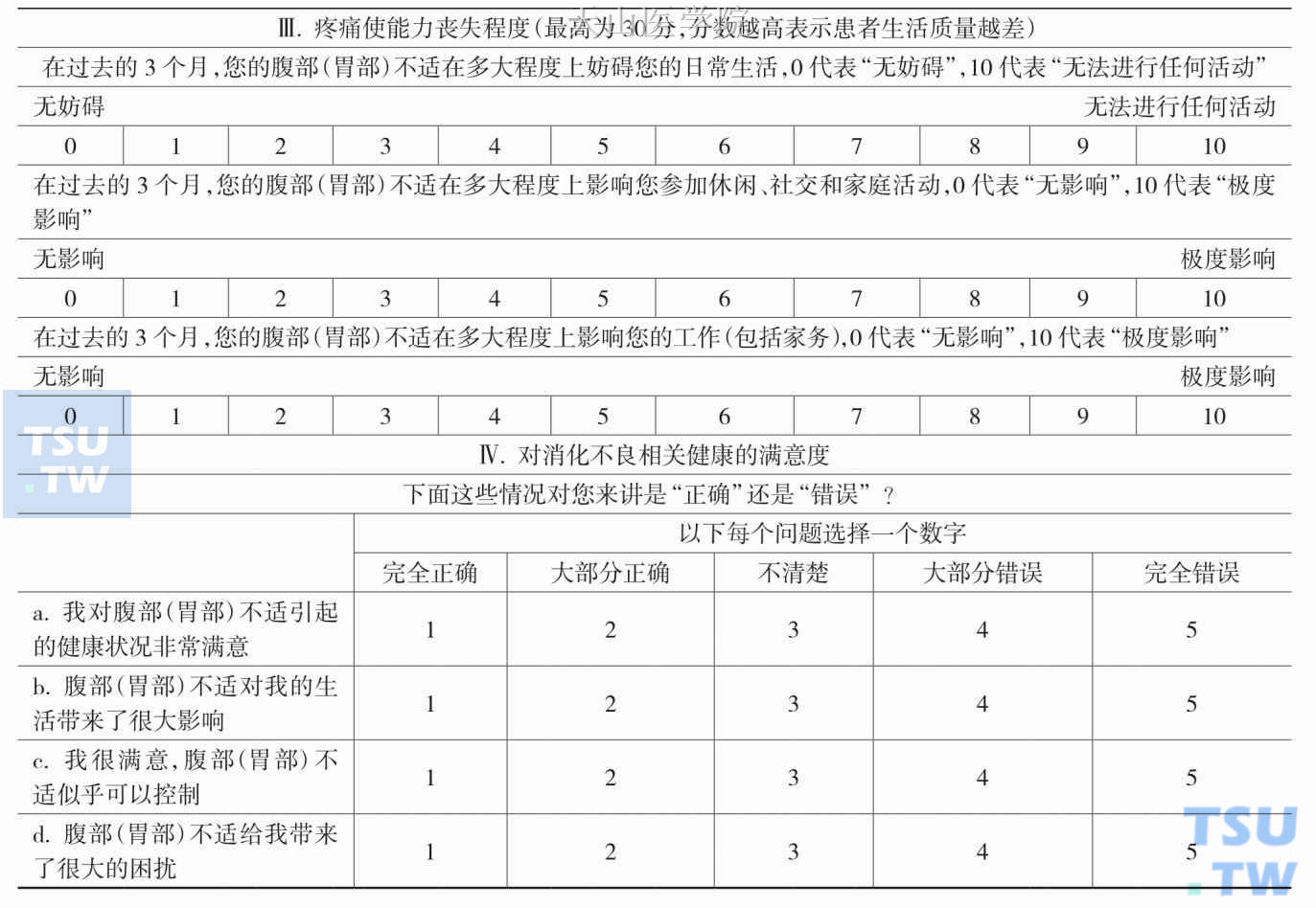 改良消化不良严重程度评估量表