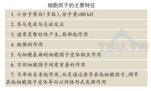 细胞因子的主要特征