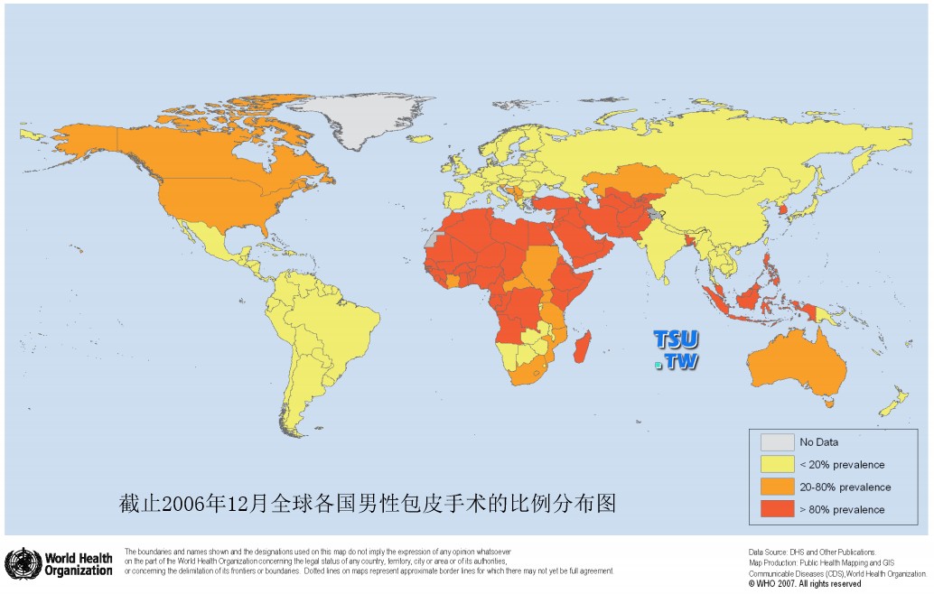 各国男性割包皮的有多少比例？要加入医保大力推广吗？