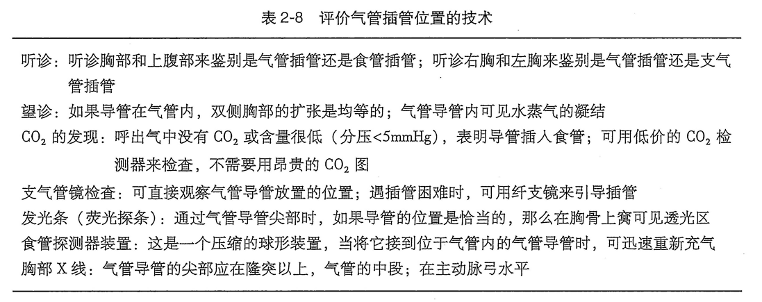 评价气管插管位置的技术