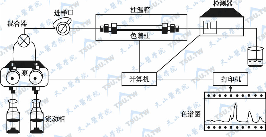 高效液相色谱仪结构示意图