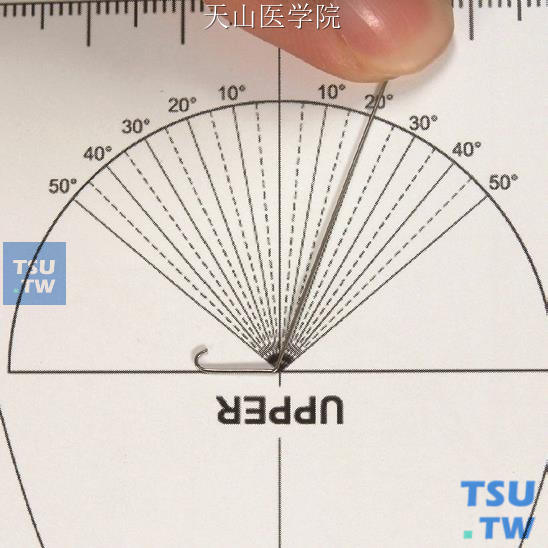 弯制角度约110°