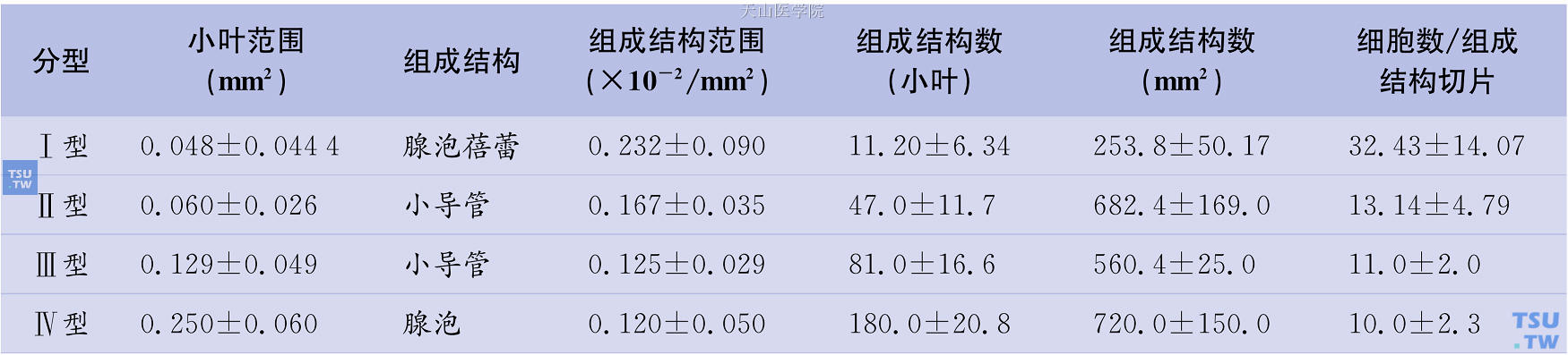 人乳腺小叶特征