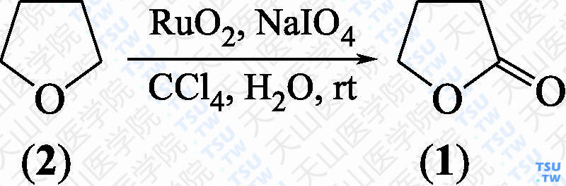 <i>γ</i>-丁内酯（分子式：C<sub>4</sub>H<sub>6</sub>O<sub>2</sub>）的合成方法路线及其结构式