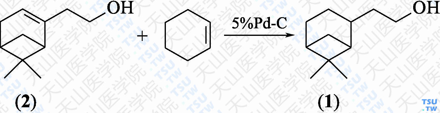 二氢诺卜醇（分子式：C<sub>11</sub>H<sub>20</sub>O）的合成方法路线及其结构式