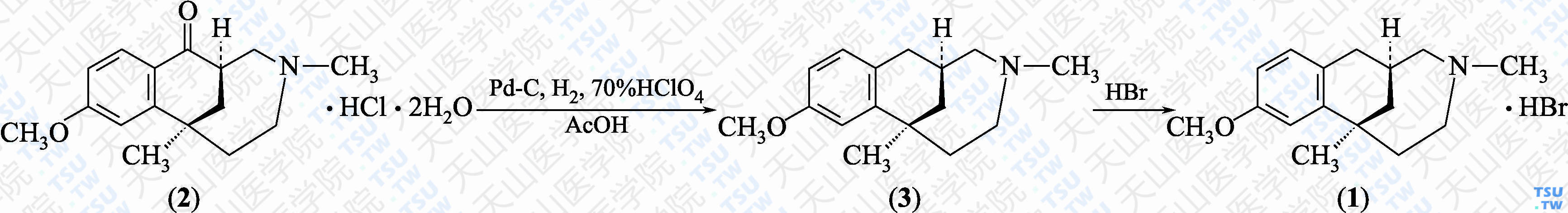 氢溴酸依他佐辛（分子式：C<sub>16</sub>H<sub>23</sub>NO·HBr）的合成方法路线及其结构式