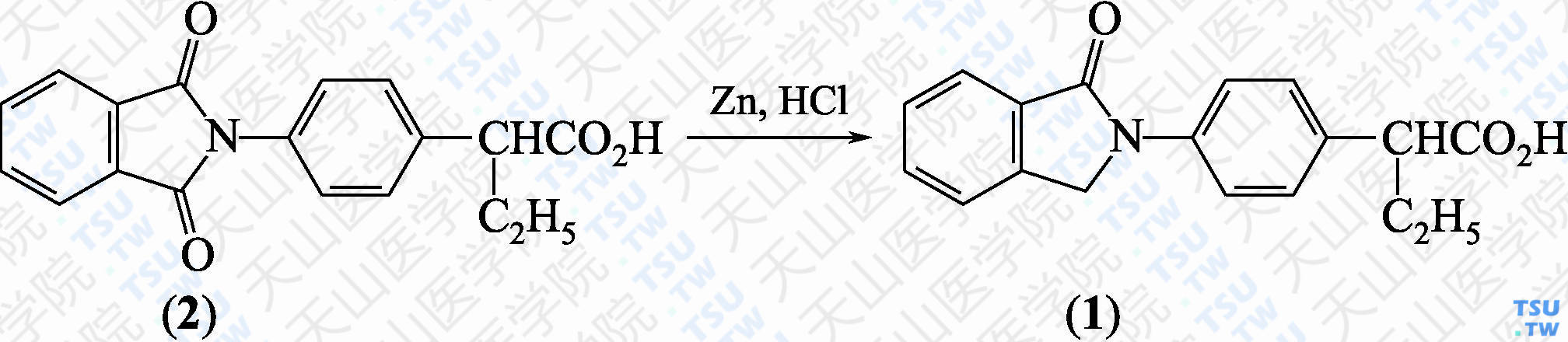 吲哚布芬（分子式：C<sub>18</sub>H<sub>17</sub>NO<sub>3</sub>）的合成方法路线及其结构式