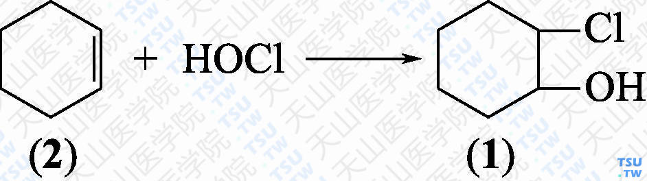 2-氯环己醇（分子式：C<sub>6</sub>H<sub>11</sub>ClO）的合成方法路线及其结构式