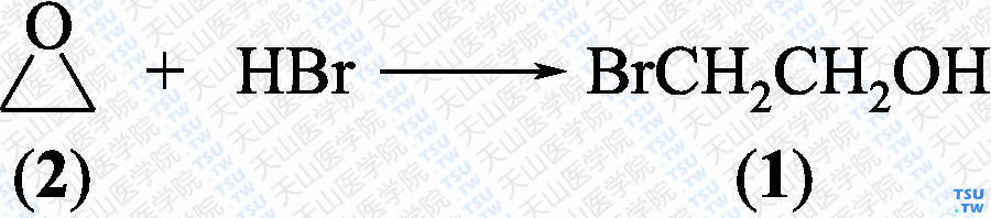 2-溴乙醇（分子式：C<sub>2</sub>H<sub>5</sub>BrO）的合成方法路线及其结构式