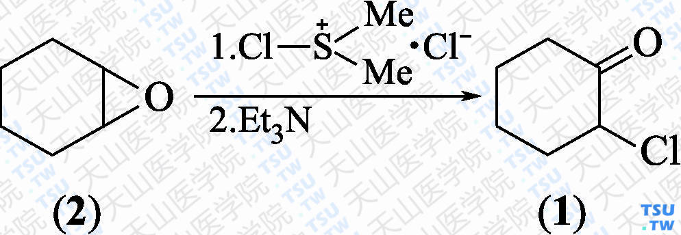 2-氯环己酮（分子式：C<sub>6</sub>H<sub>9</sub>ClO）的合成方法路线及其结构式