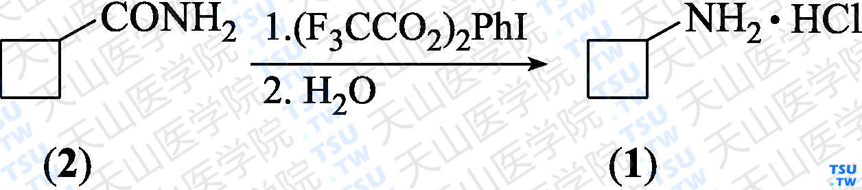 环丁基胺（分子式：C<sub>4</sub>H<sub>9</sub>N）的合成方法路线及其结构式