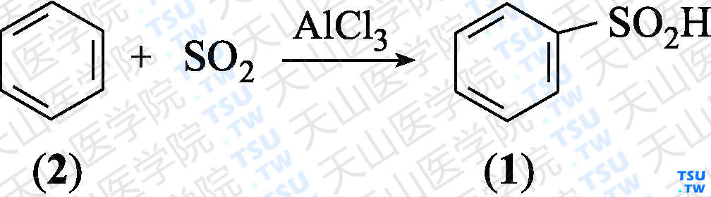 苯亚磺酸（分子式：C<sub>6</sub>H<sub>6</sub>O<sub>2</sub>S）的合成方法路线及其结构式