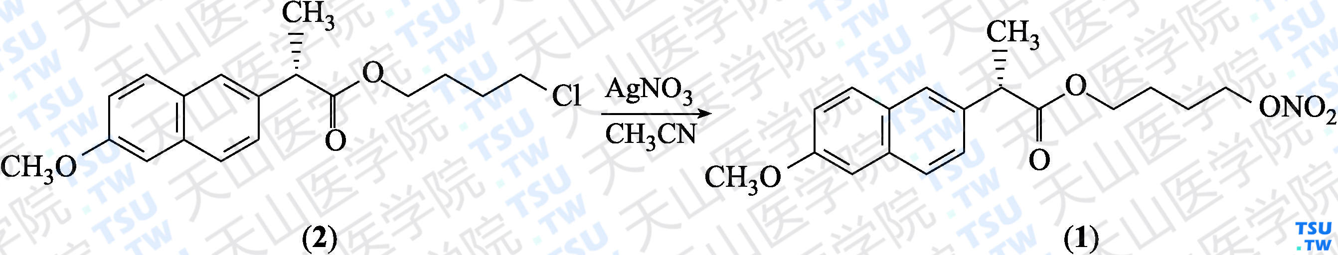 萘普西诺（分子式：C<sub>18</sub>H<sub>21</sub>NO<sub>6</sub>）的合成方法路线及其结构式